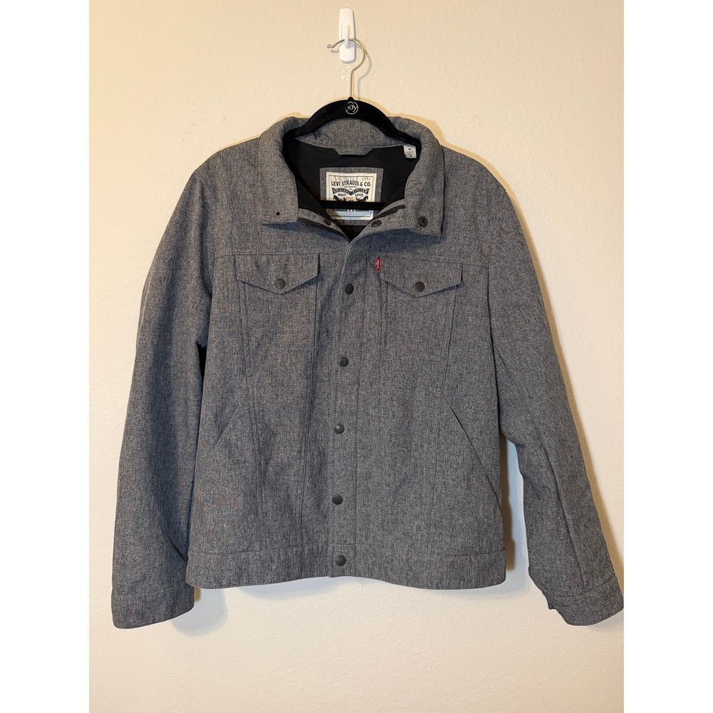 Levi's Gray Insulated Jacket Men's Medium Snap Front Workwear